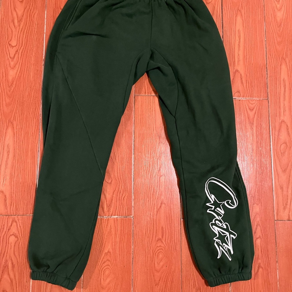 Men's Dark Green Sweatpants with Logo